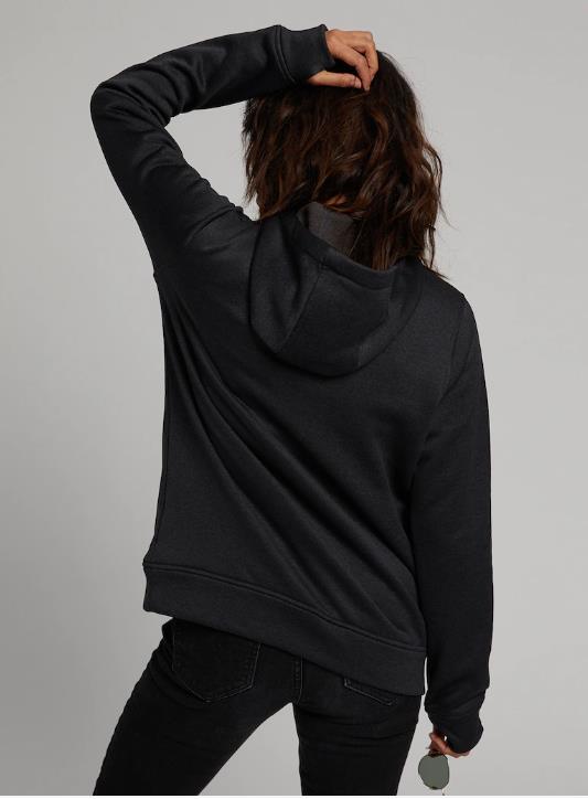 Women's BURTON Oak Pullover TRUE BLACK HEATHER - 2