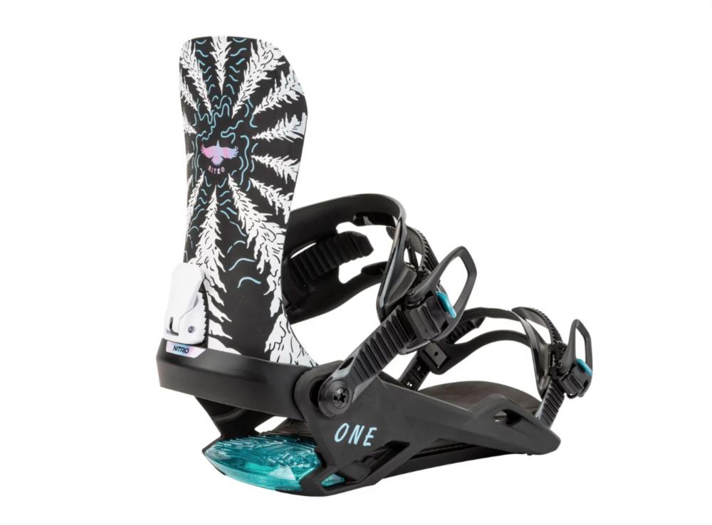 NITRO One Snowboard Bindings RAVEN 1