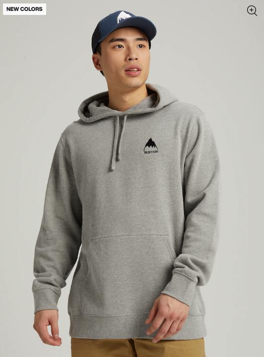 BURTON Mountain Pullover Hoodie GRAY HEATHER - 1