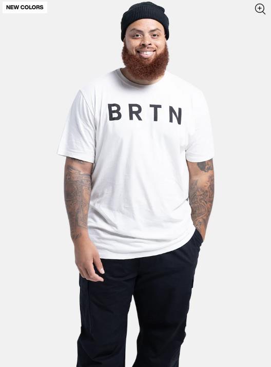 BURTON BRTN Short Sleeve T-Shirt STOUT WHITE - 1