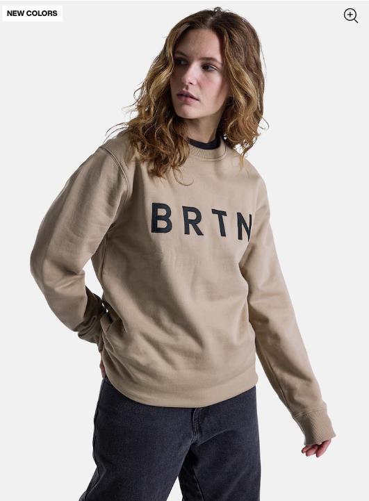 BURTON BRTN Fleece Crew Hoodie Summit Taupe - 1