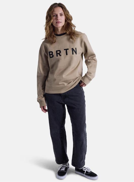 BURTON BRTN Fleece Crew Hoodie Summit Taupe 2